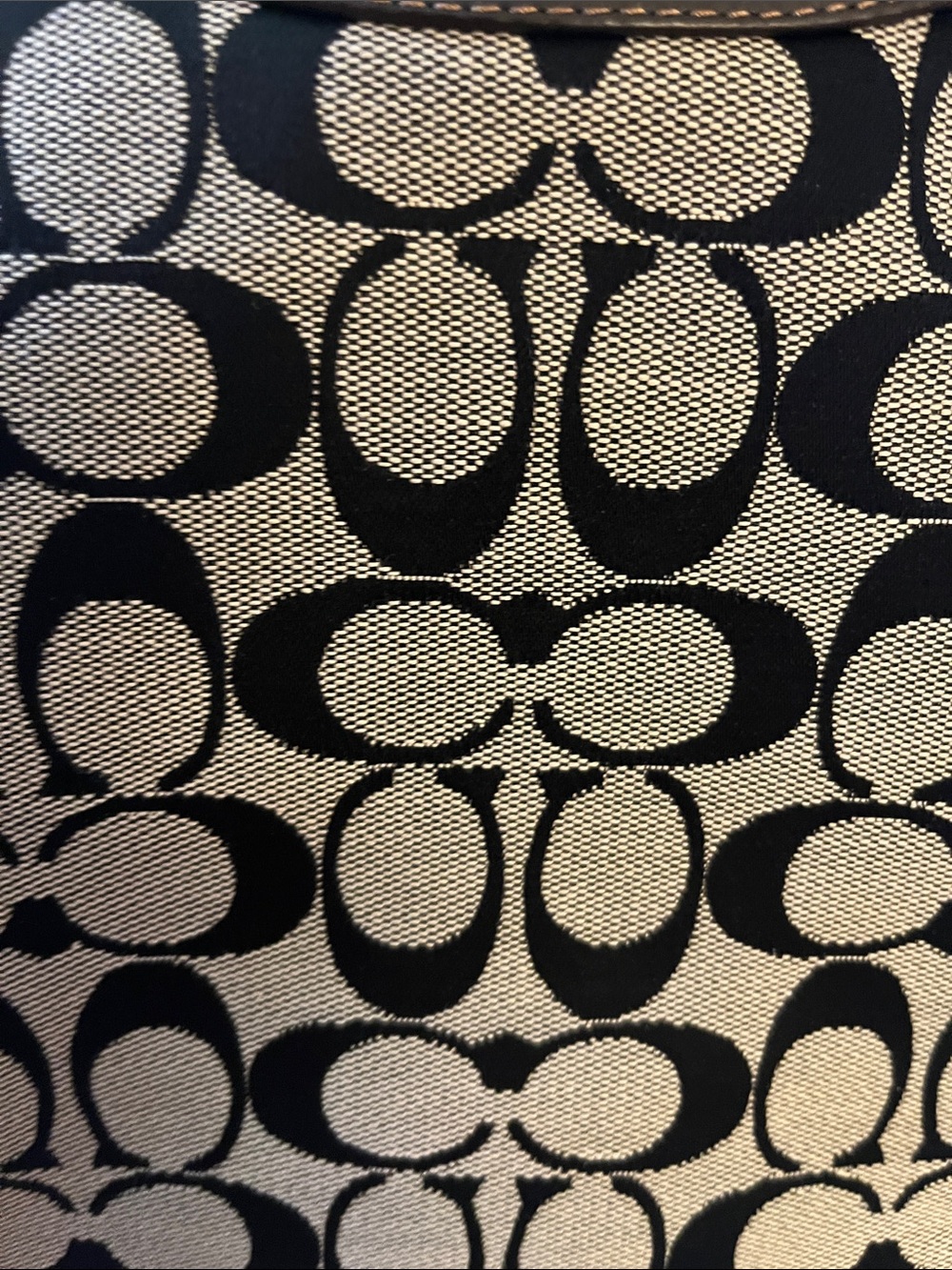 Coach Signature Canvas Python Pattern Shoulder Tote - Picture 10 of 10